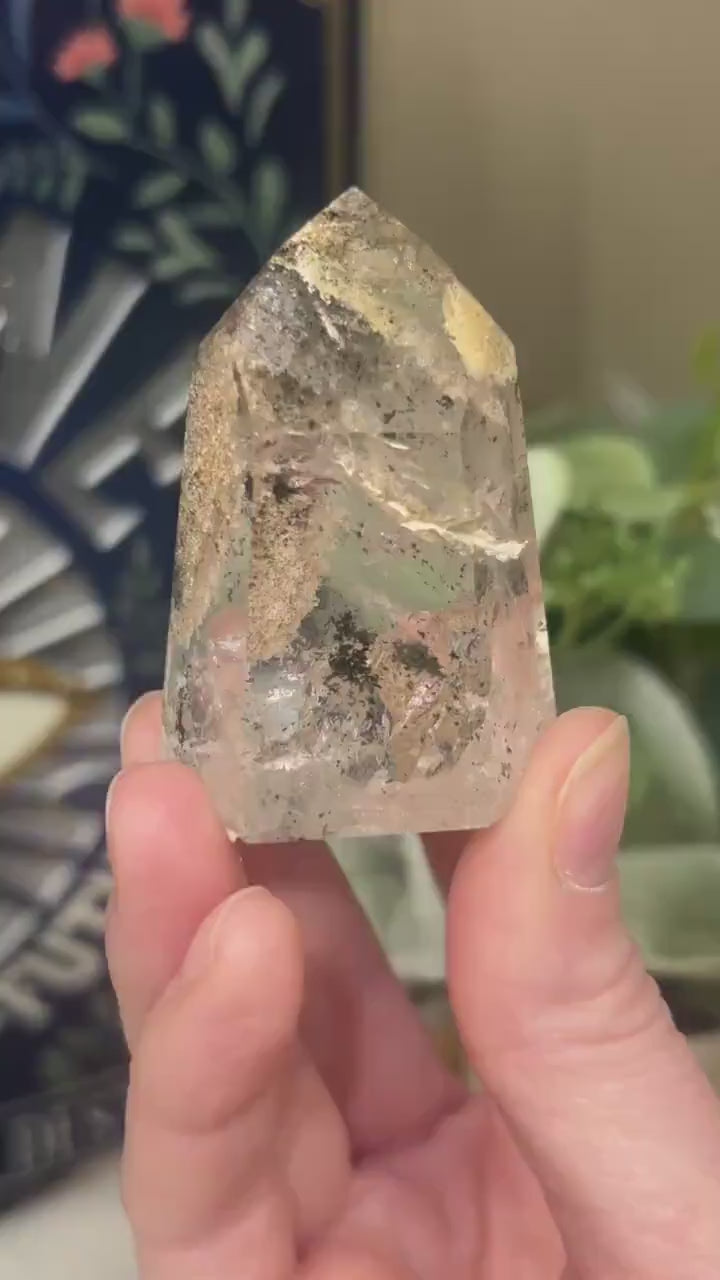 High Quality Garden Quartz Tower | Chlorite Included Quartz | Lodolite Quartz