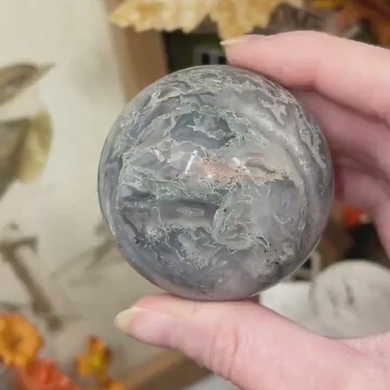 Amazing Moss Agate Sphere | High Quality Moss Agate