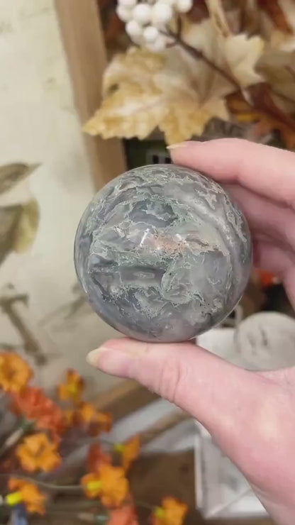 Amazing Moss Agate Sphere | High Quality Moss Agate