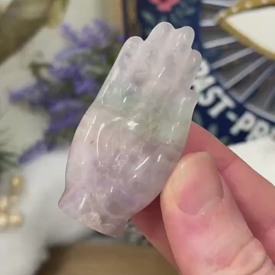 Small Pastel Fluorite Hand | Crystal All-Seeing Eye