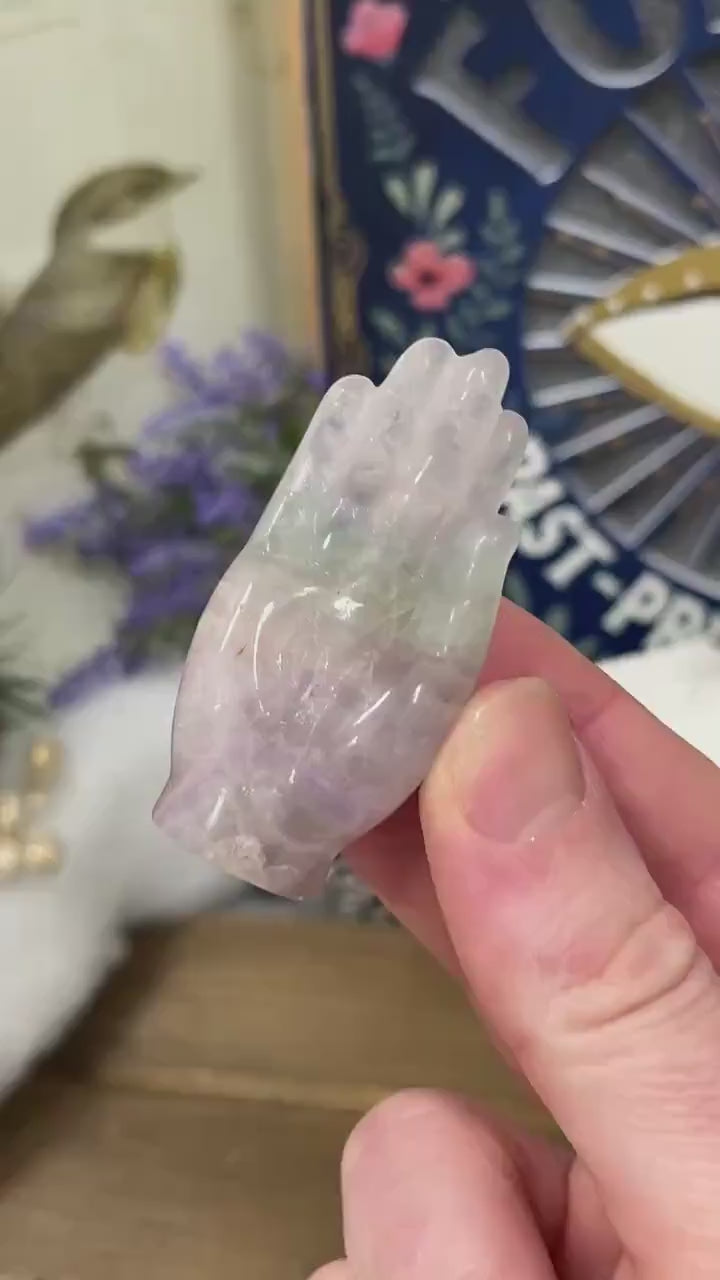 Small Pastel Fluorite Hand | Crystal All-Seeing Eye