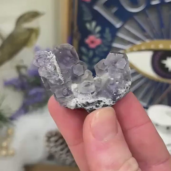 Purple Yaogangxian Fluorite Specimen | Yaogangxian Mineral Specimen | Dodecahedral Fluorite