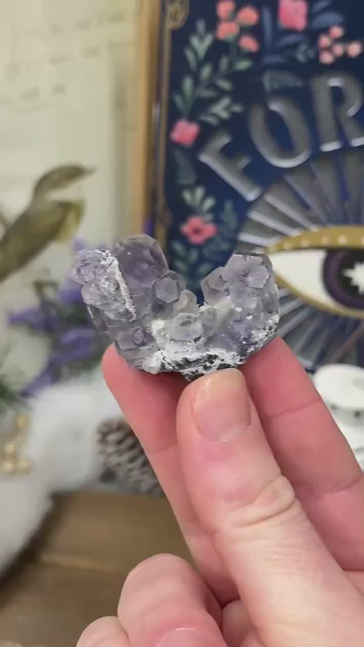 Purple Yaogangxian Fluorite Specimen | Yaogangxian Mineral Specimen | Dodecahedral Fluorite