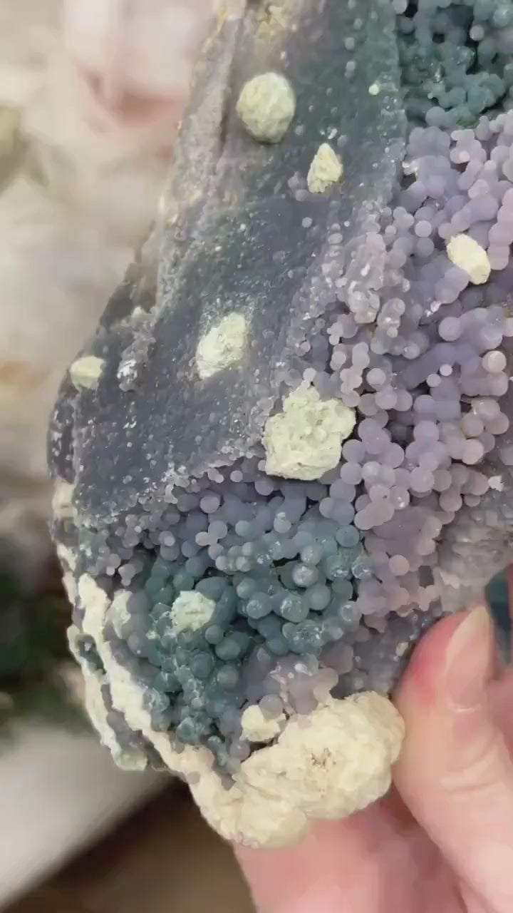 Large Grape Agate Cluster | Multicolored Grape Agate Specimen | Green Grape Agate | Grape Amethyst | Botryoidal Chalcedony