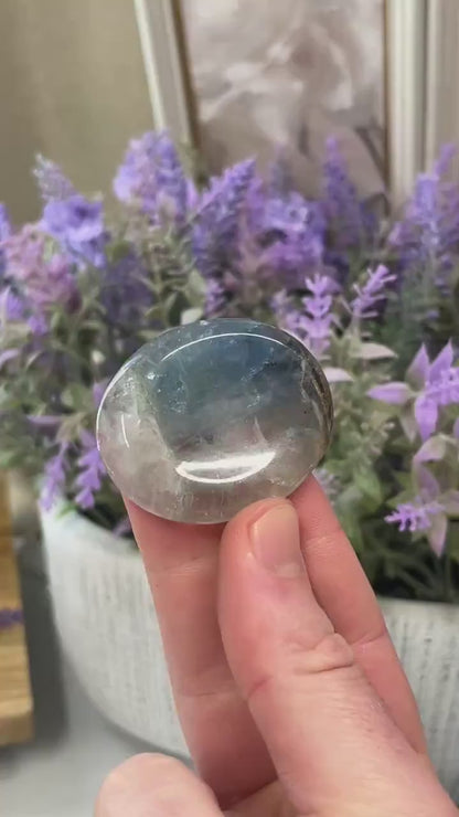 Rainbow Fluorite Worry Stone | Crystal Worry Stone