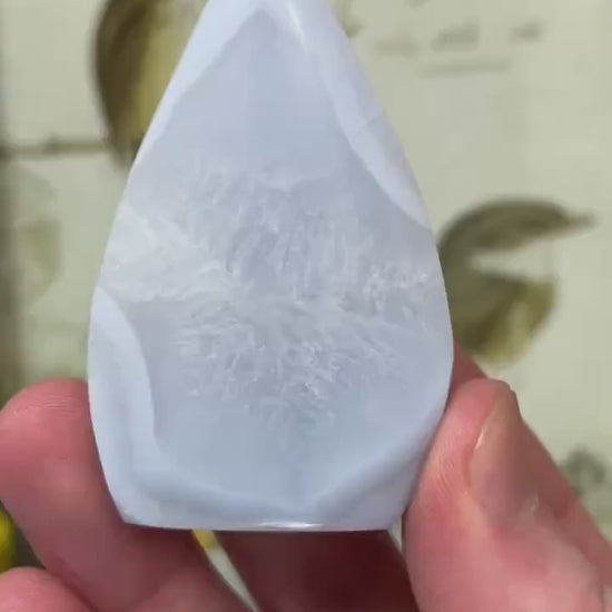 High Quality Blue Lace Agate Freeform | Druzy Blue Lace Agate | Crystal Flame