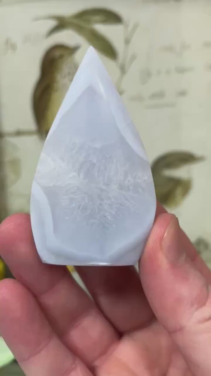 High Quality Blue Lace Agate Freeform | Druzy Blue Lace Agate | Crystal Flame