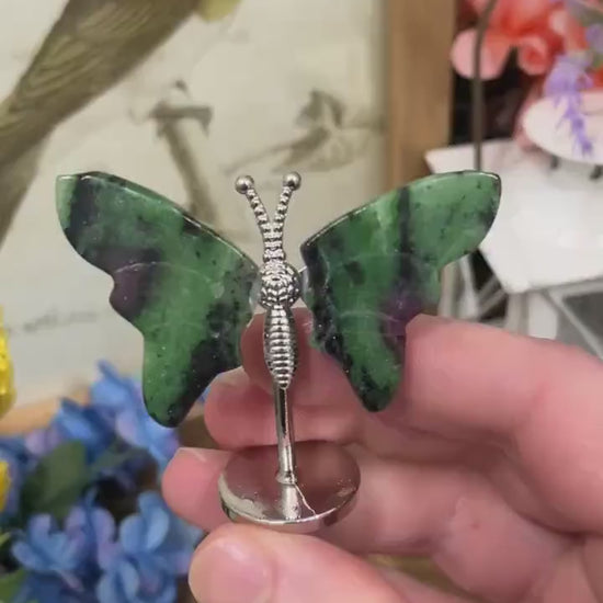 Small Ruby Zoisite Butterfly | Crystal Butterfly