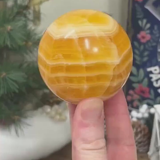 Orange Calcite Sphere | Creamsicle Calcite