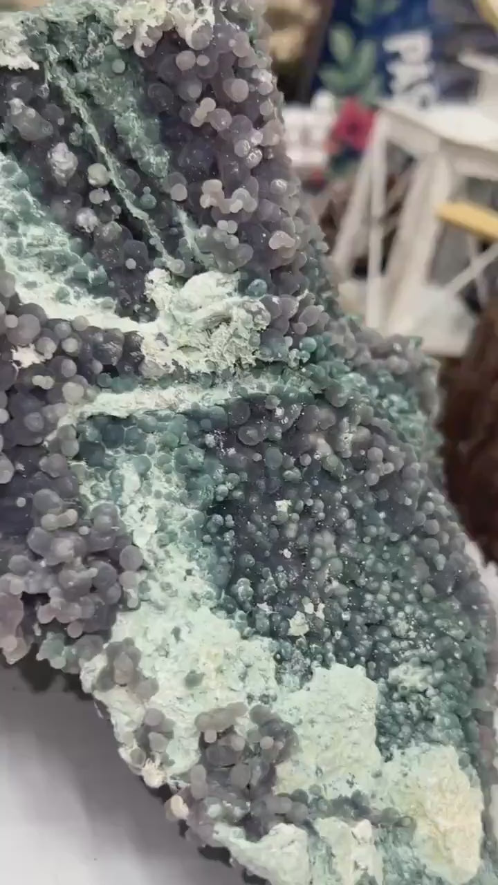 Huge Grape Agate Cluster | Multicolored Grape Agate Specimen | Green Grape Agate | Grape Amethyst | Botryoidal Chalcedony