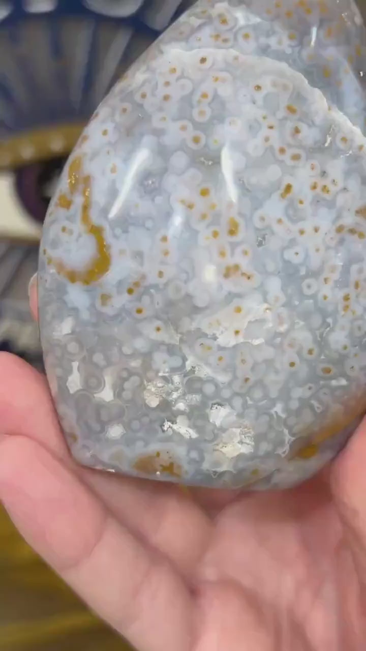 Blue Ocean Jasper Freeform - WOBBLES, PLEASE READ