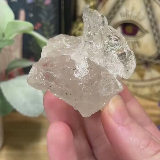 Himalayan Quartz Cluster with Water Clear Formations and Green Chlorite
