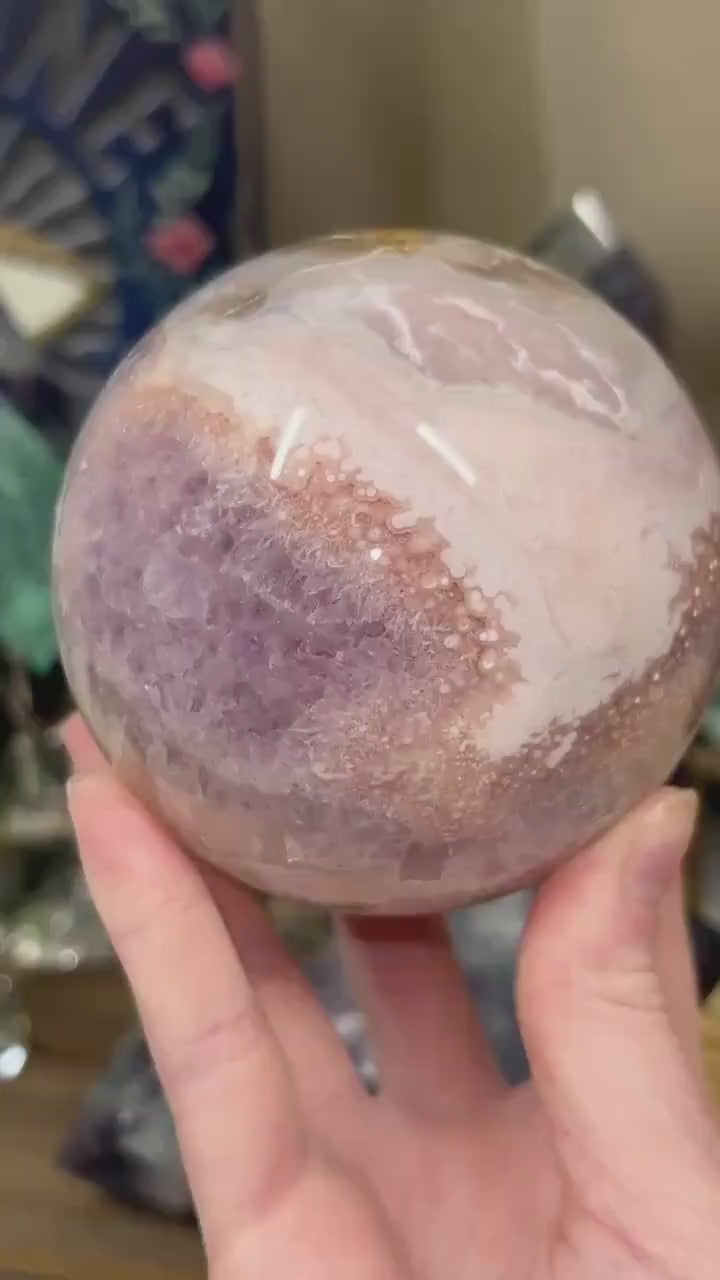 High Quality Pink Amethyst Sphere | Unique Pink Amethyst