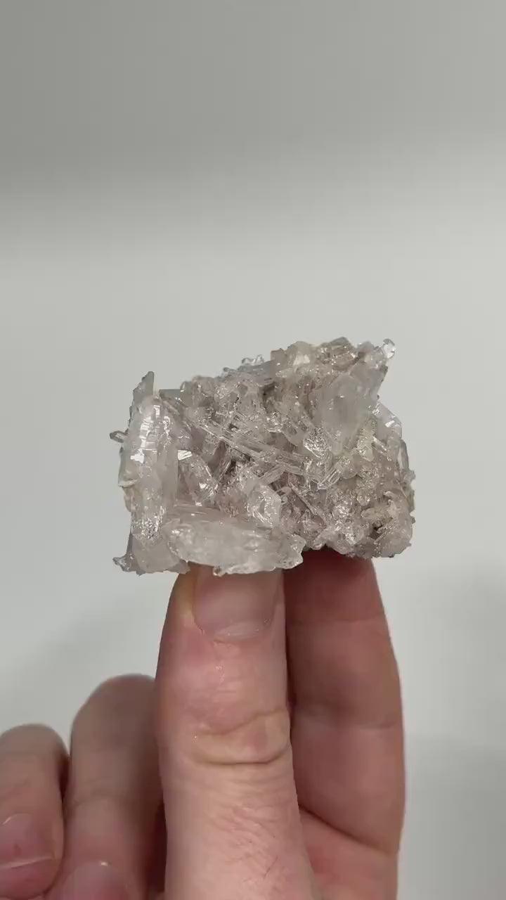 Pink Lemurian Quartz Cluster from Colombia | Pink Lithium Quartz