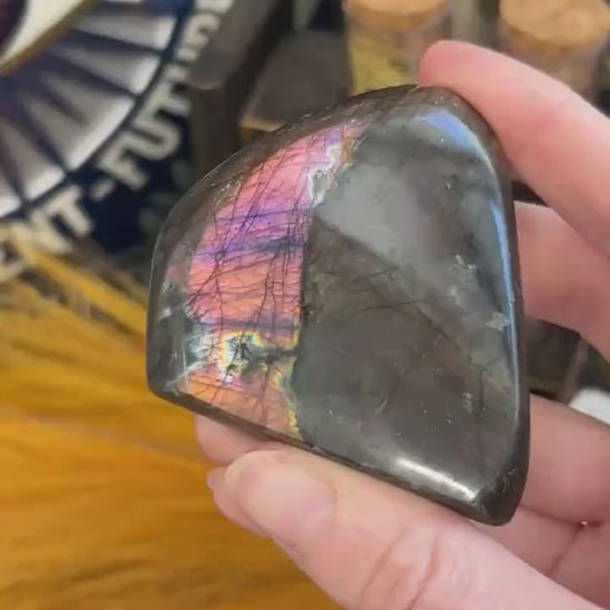 High Quality Small Pink Labradorite Freeform | Sunset Labradorite | Purple Lab Freeform