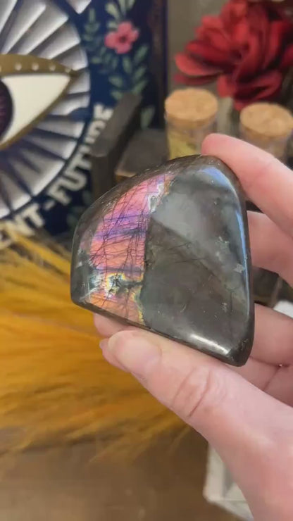 High Quality Small Pink Labradorite Freeform | Sunset Labradorite | Purple Lab Freeform