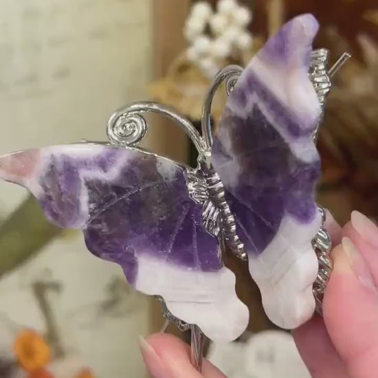 Dream Amethyst Butterfly | Chevron Amethyst | Crystal Butterfly