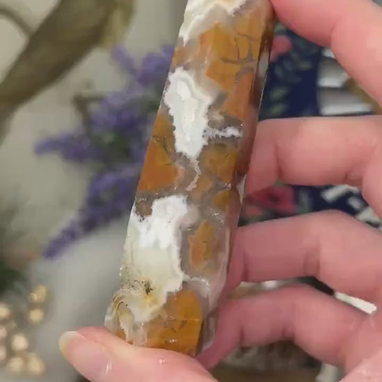 Brecciated Jasper with Quartz Tower from Indonesia