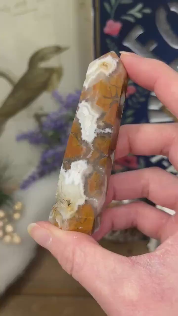 Brecciated Jasper with Quartz Tower from Indonesia