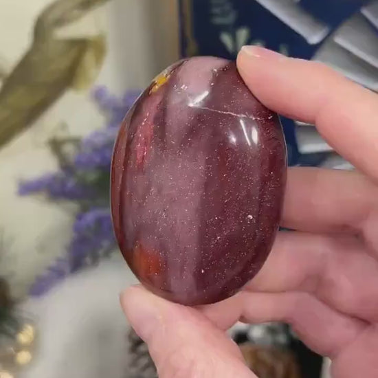 Red and Purple Mookaite Palm Stone