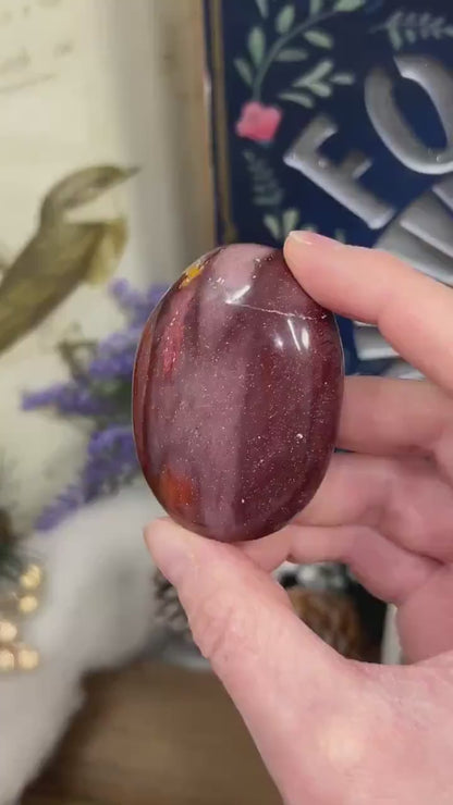 Red and Purple Mookaite Palm Stone