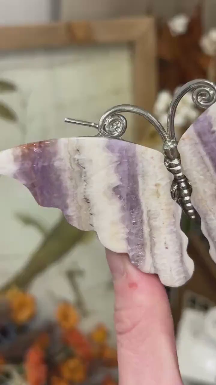 Dream Amethyst Butterfly | Chevron Amethyst | Crystal Butterfly