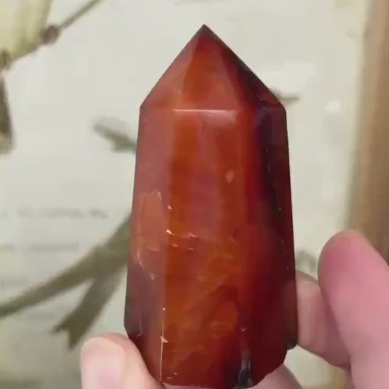 Dark Carnelian Tower | Red Carnelian Agate