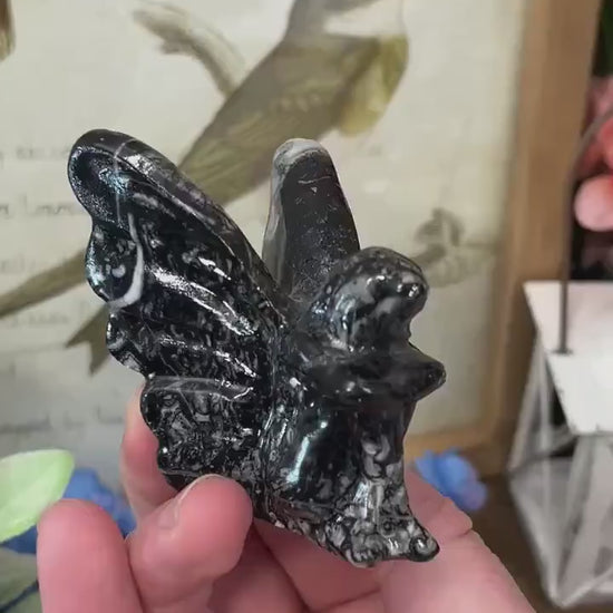 Shell Jasper Fairy | Crystal Angel Carving | Crystal Fairy