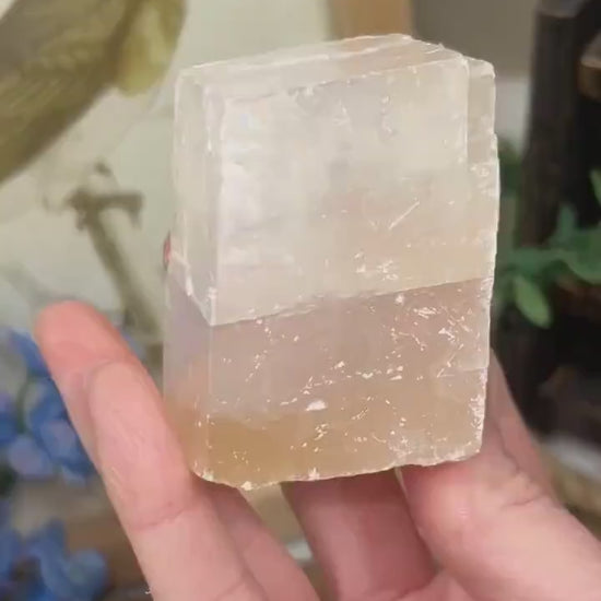 Raw Optical Calcite with Rainbows