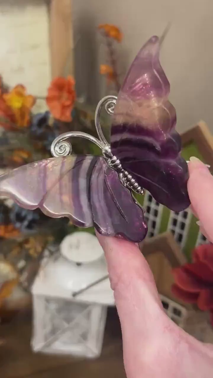 Purple Fluorite Butterfly | Crystal Butterfly