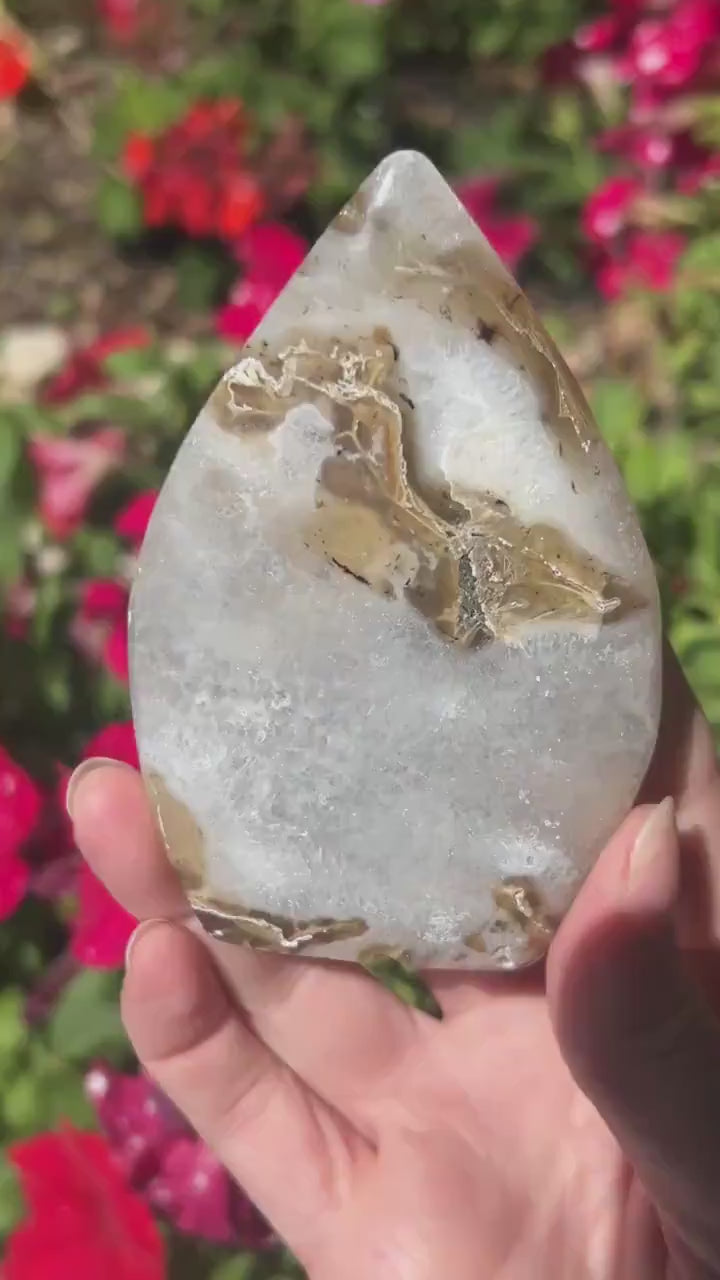 High Quality Moss Agate Freeform | Unique Moss Agate | Moss Agate Flame