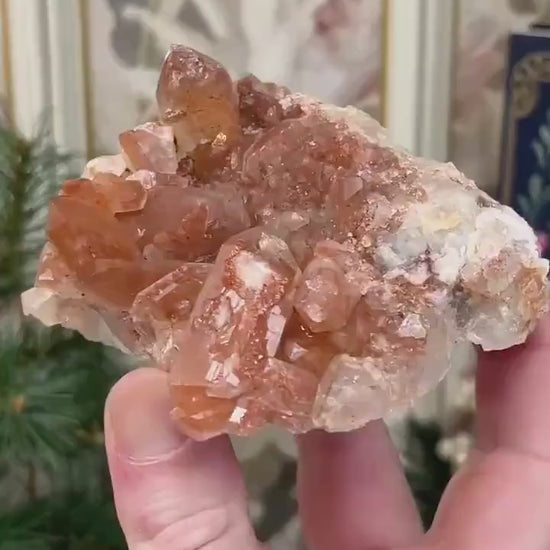 Natural Red Hematoid Quartz Cluster | Red Hematite Quartz | Fire Quartz Cluster