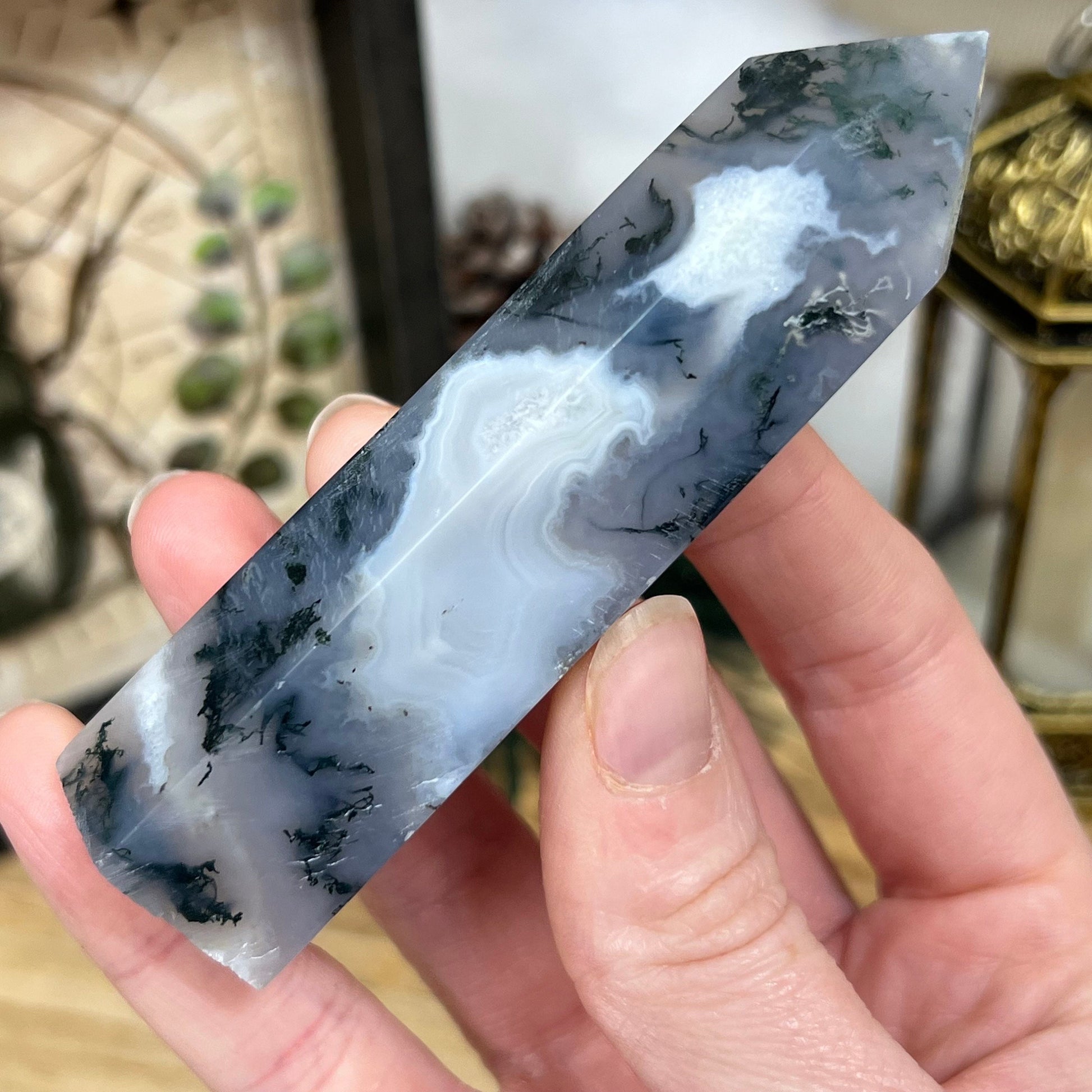 High Quality Moss Agate | Druzy Moss Agate