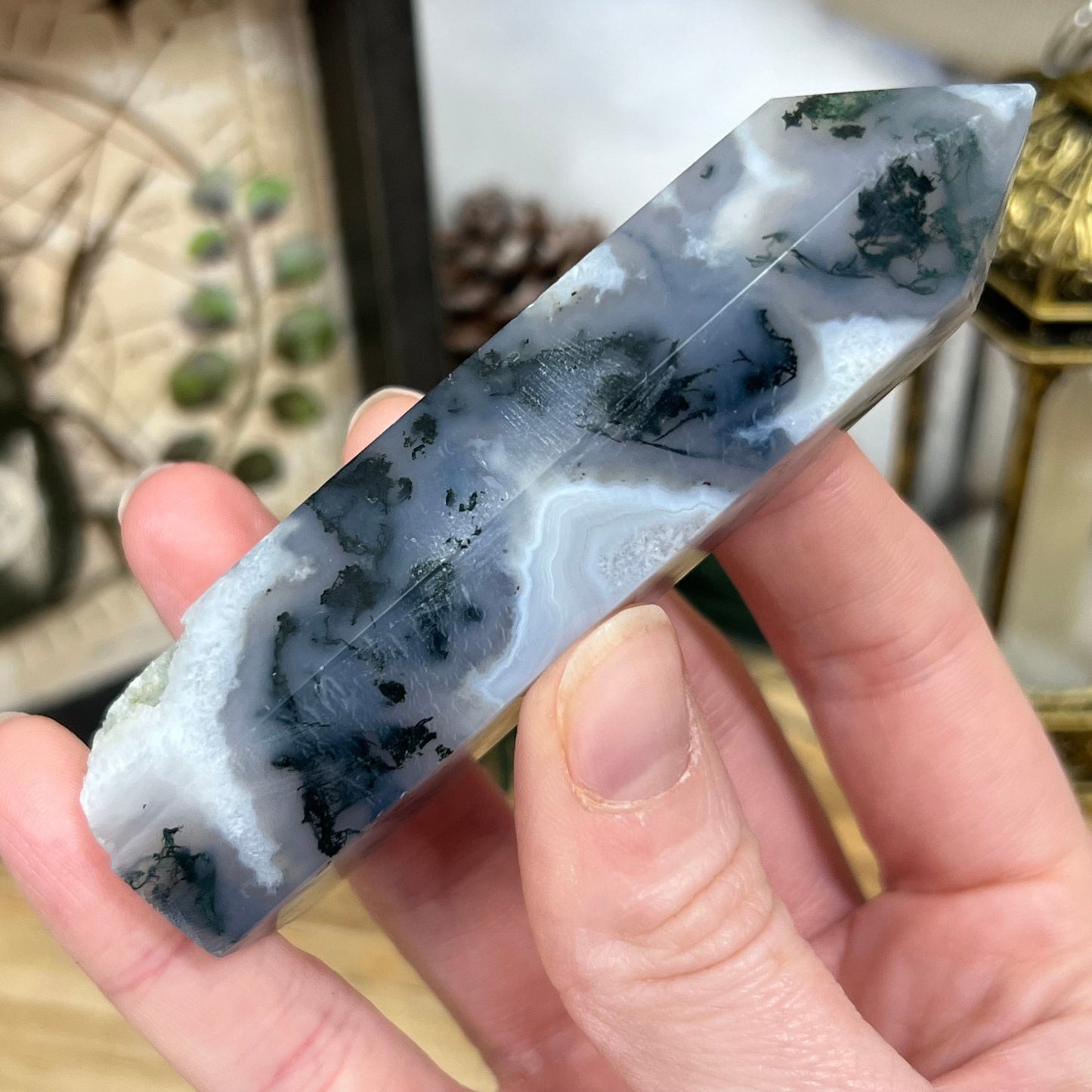 High Quality Moss Agate | Druzy Moss Agate