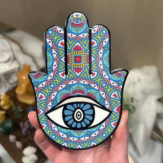 Hamsa Hand | Fatima Hand | Evil Eye | Ceramic Coaster