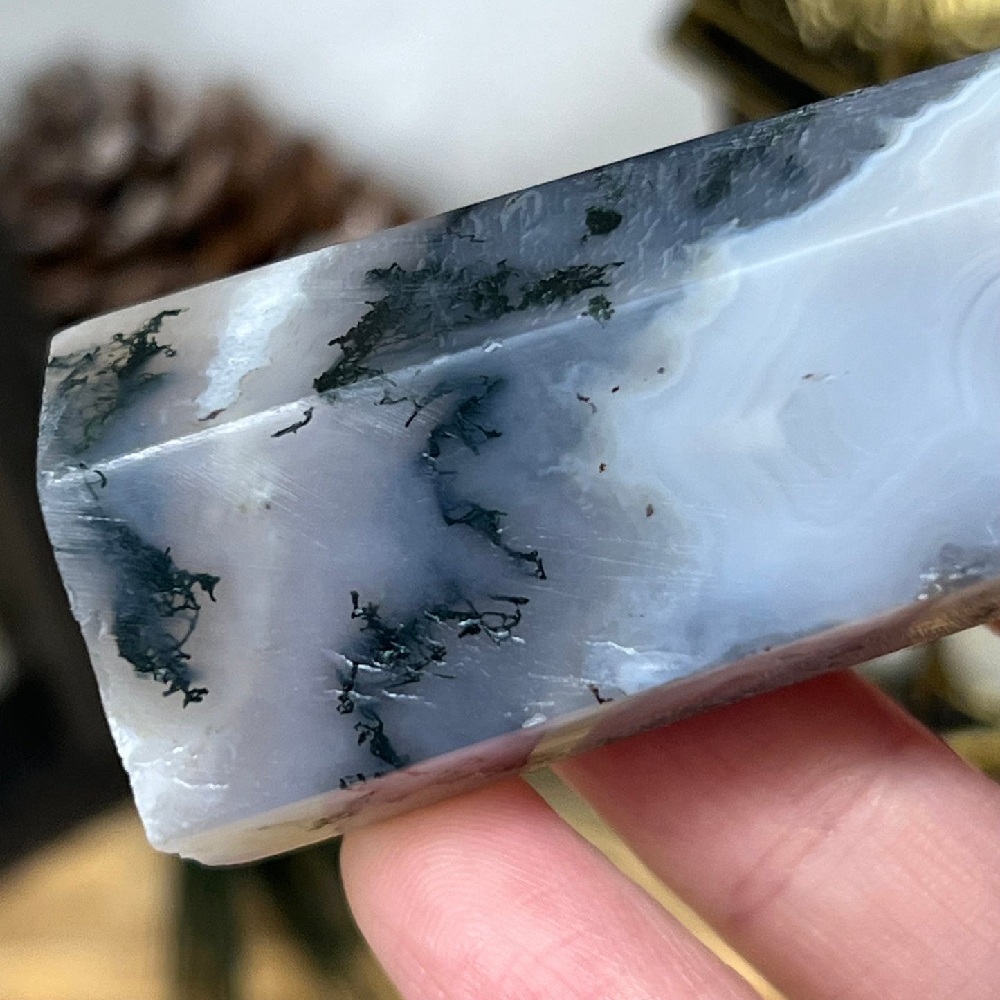 High Quality Moss Agate | Druzy Moss Agate