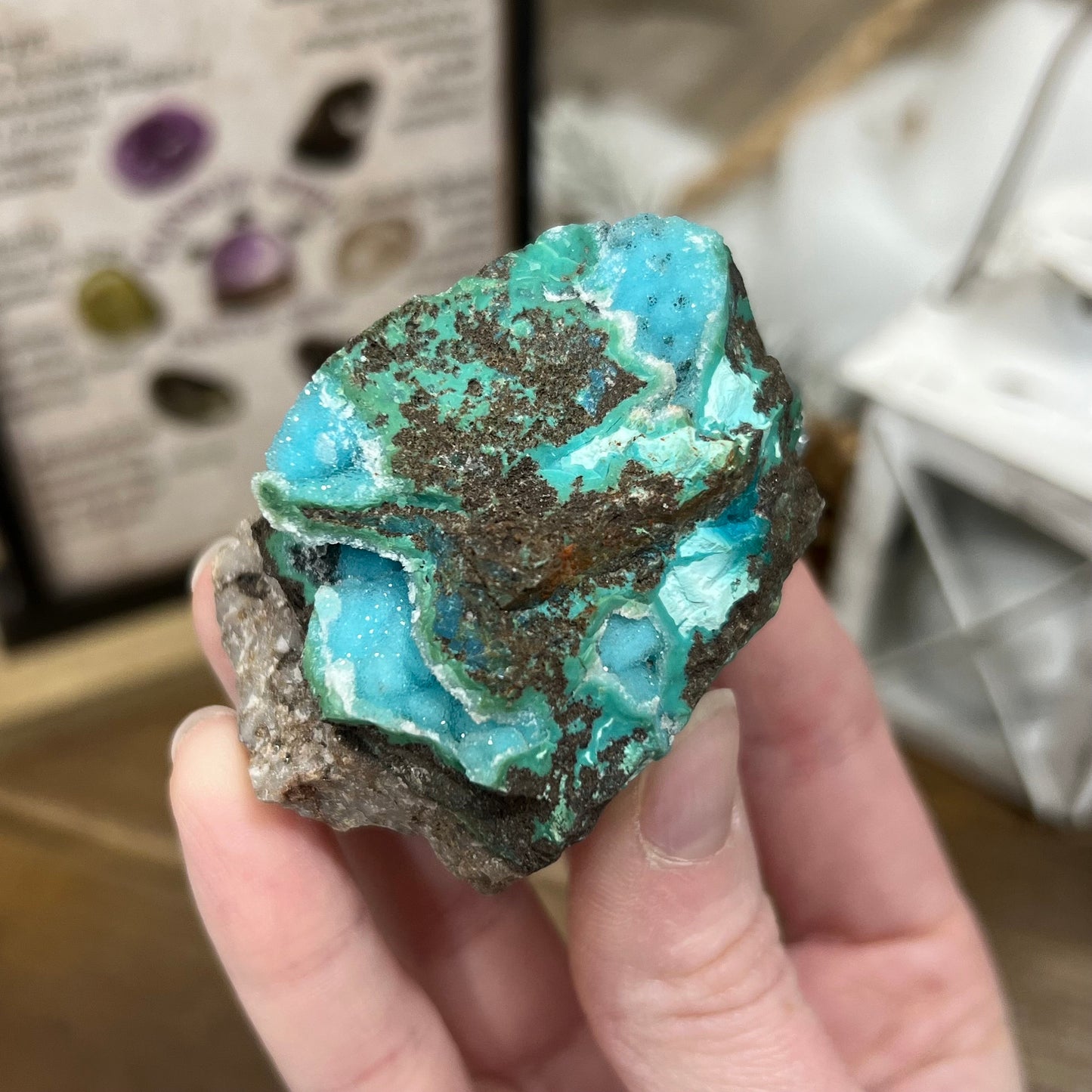 Stunning Druzy Blue Chrysocolla Specimen | Congo Minerals | Druzy Chrysocolla