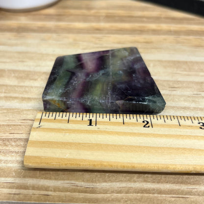 Mini Rainbow Fluorite Slab with Stand